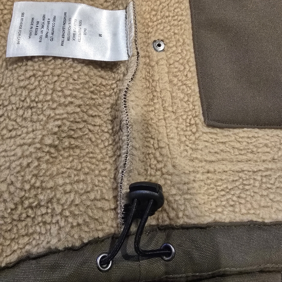 Mens Free Country Khaki Jacket with Hood Sz M - Picture 10 of 11
